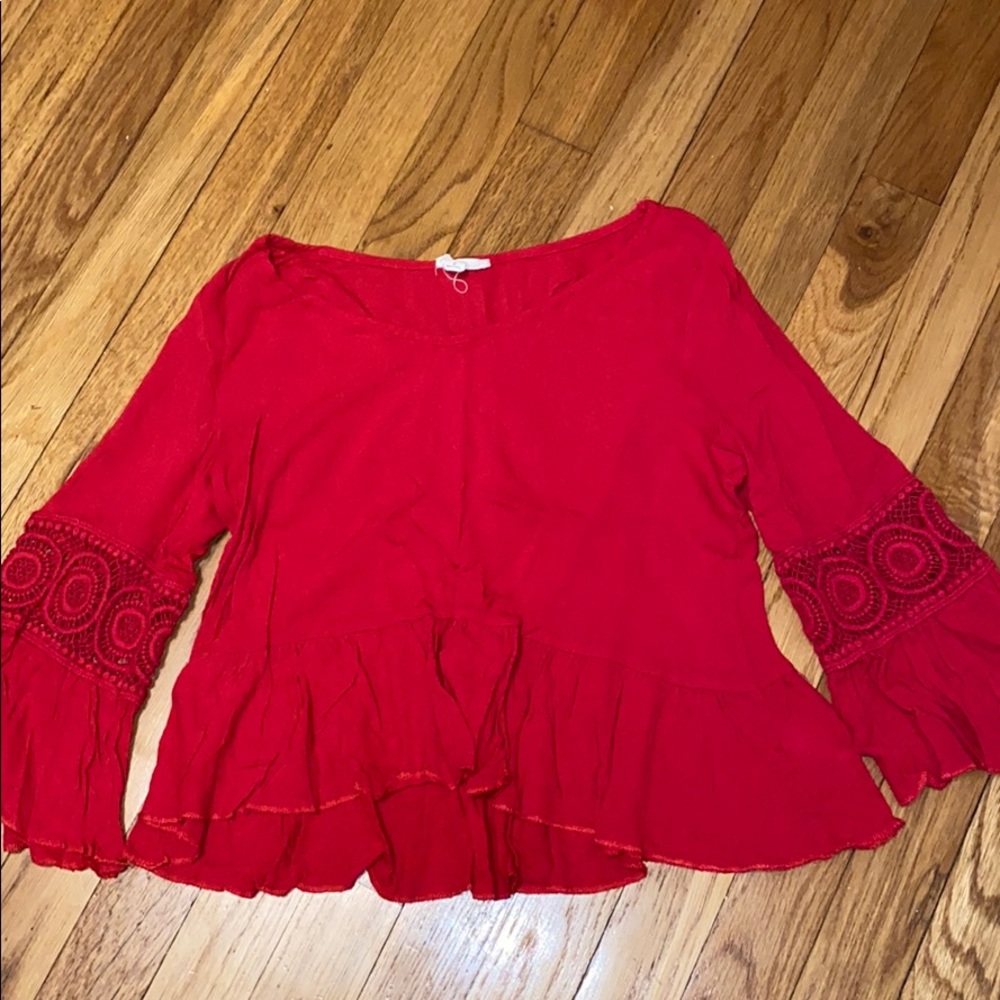 Red blouse